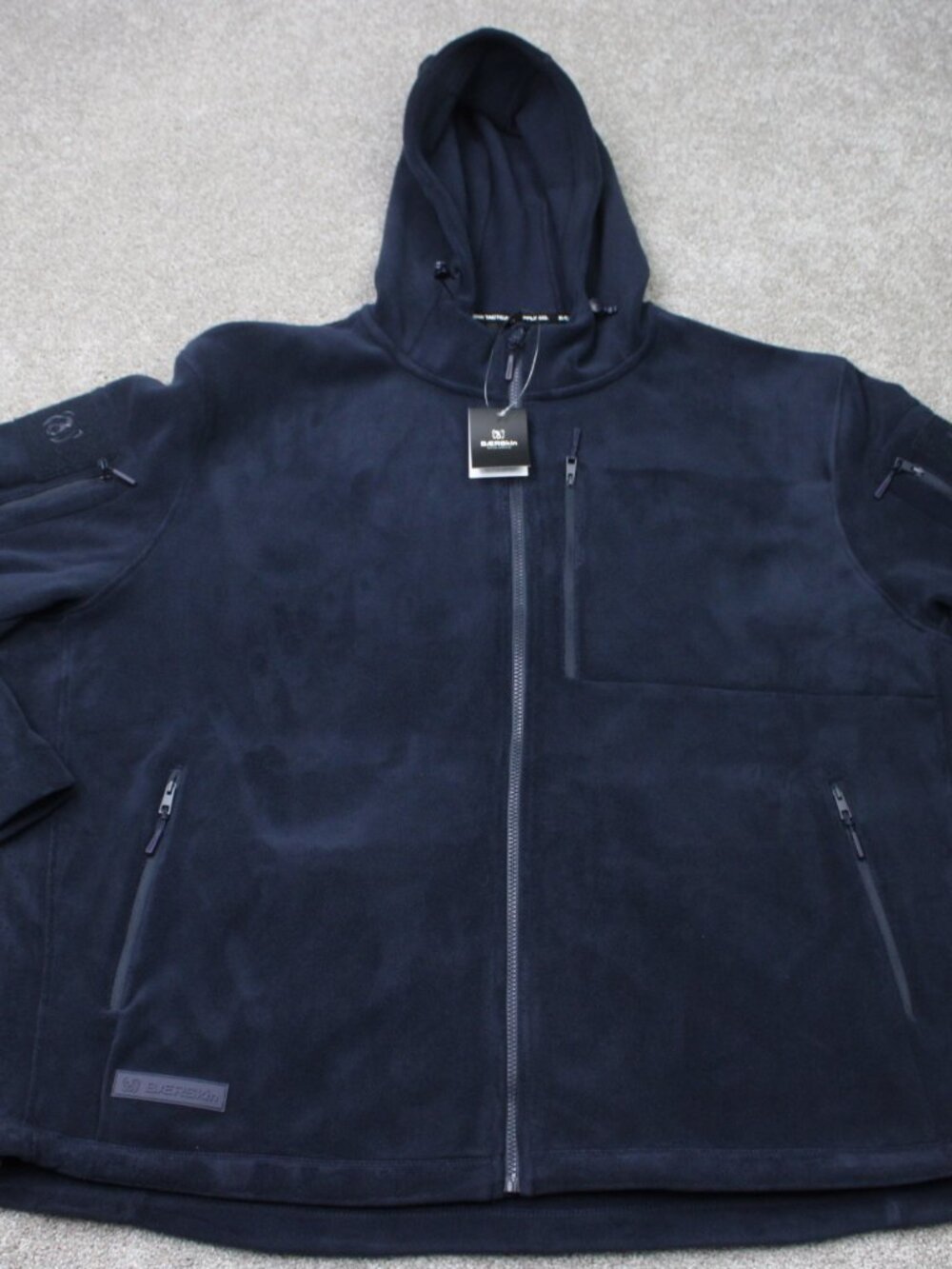 BAERSkin Tactical Hoodie NWT Mens 4XL Blue Signature Fleece Full Zip Sweatshirt